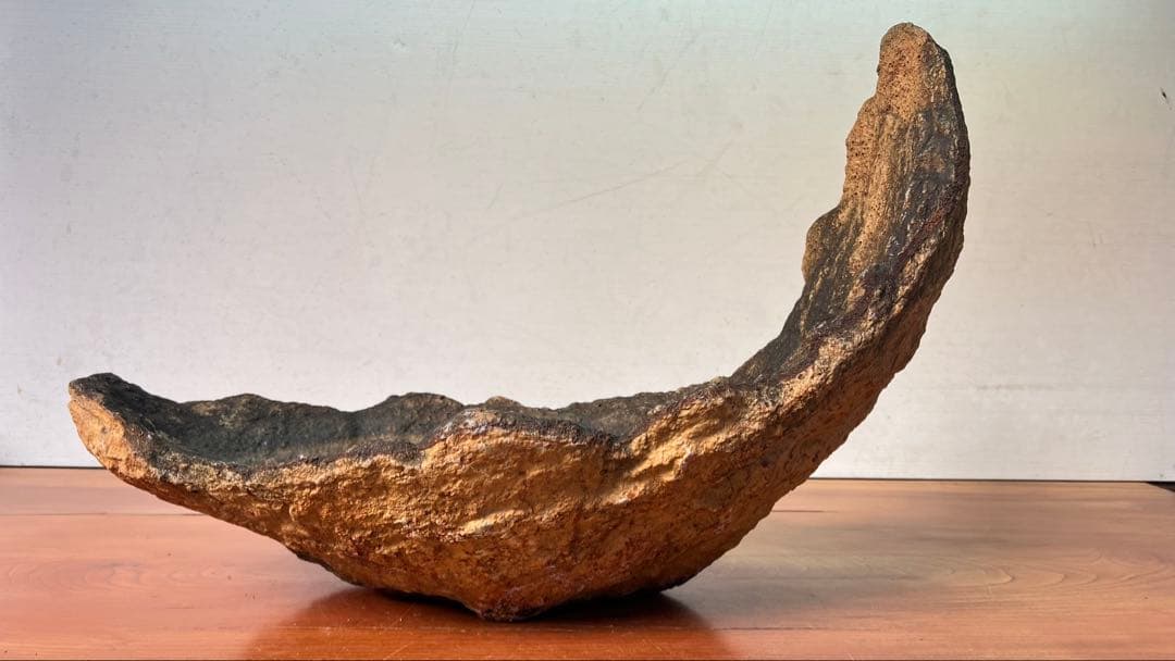 Ｊ6 自然石風植木鉢 特殊な鉢　水盤 京鞍馬風特殊な鉢　水盤60センチ