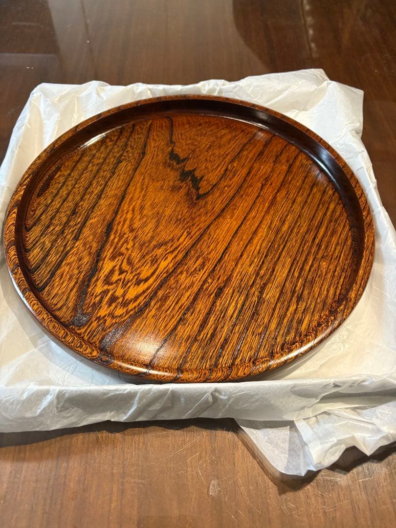 天然木　けやき　お盆　新品