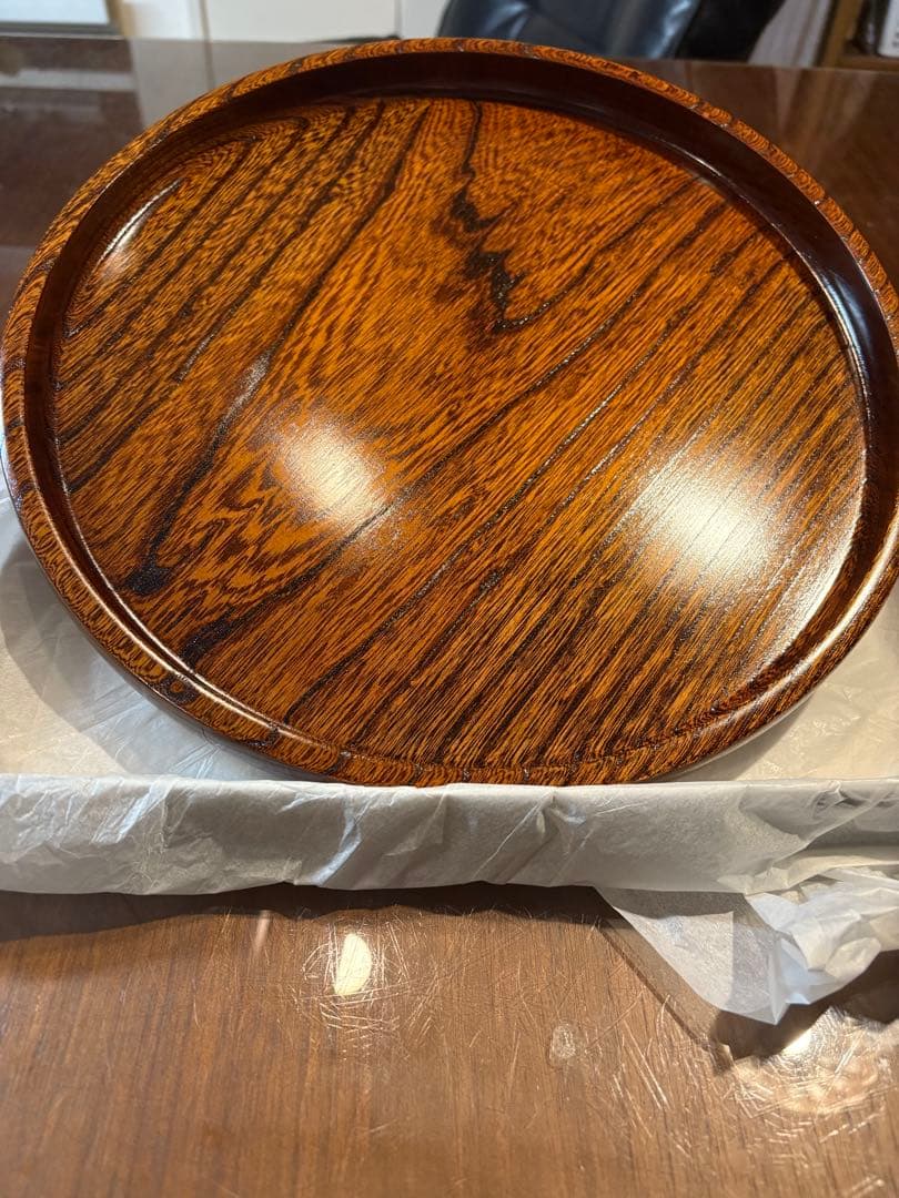 天然木　けやき　お盆　新品