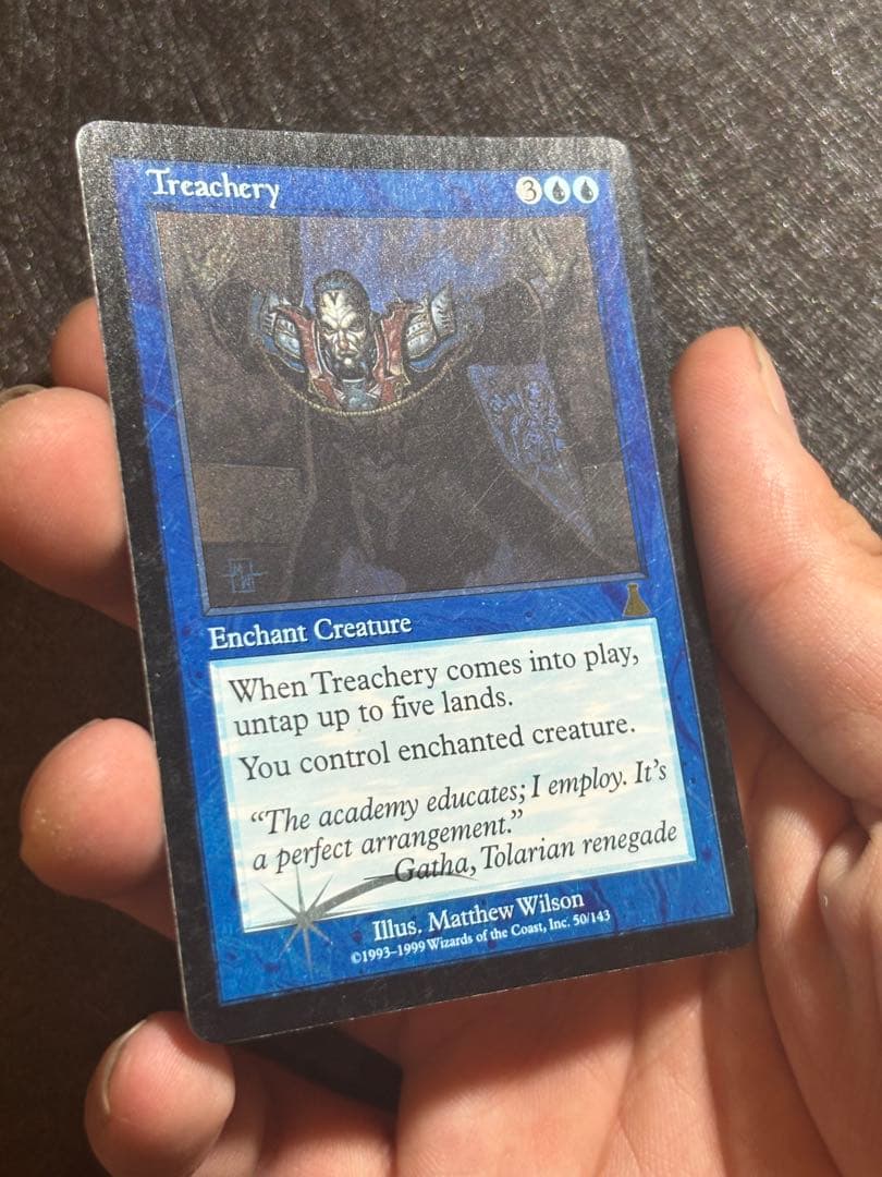 mtg 再録禁止 不実/Treachery UDS版　英語　foil