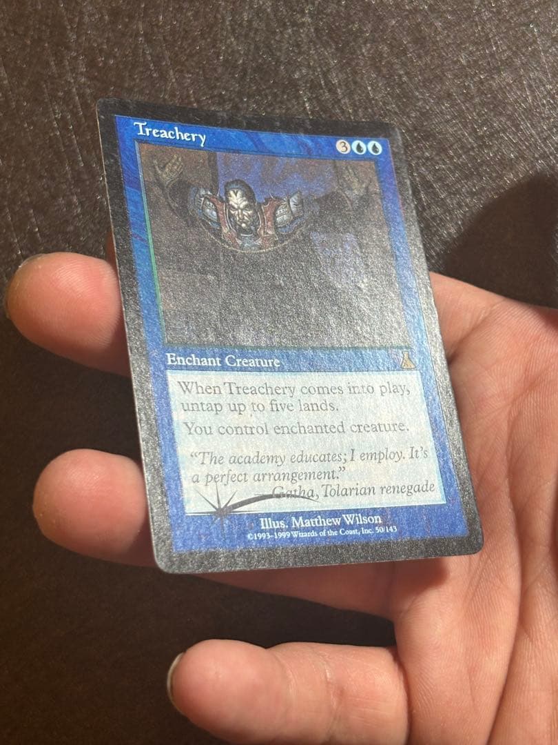 mtg 再録禁止 不実/Treachery UDS版　英語　foil