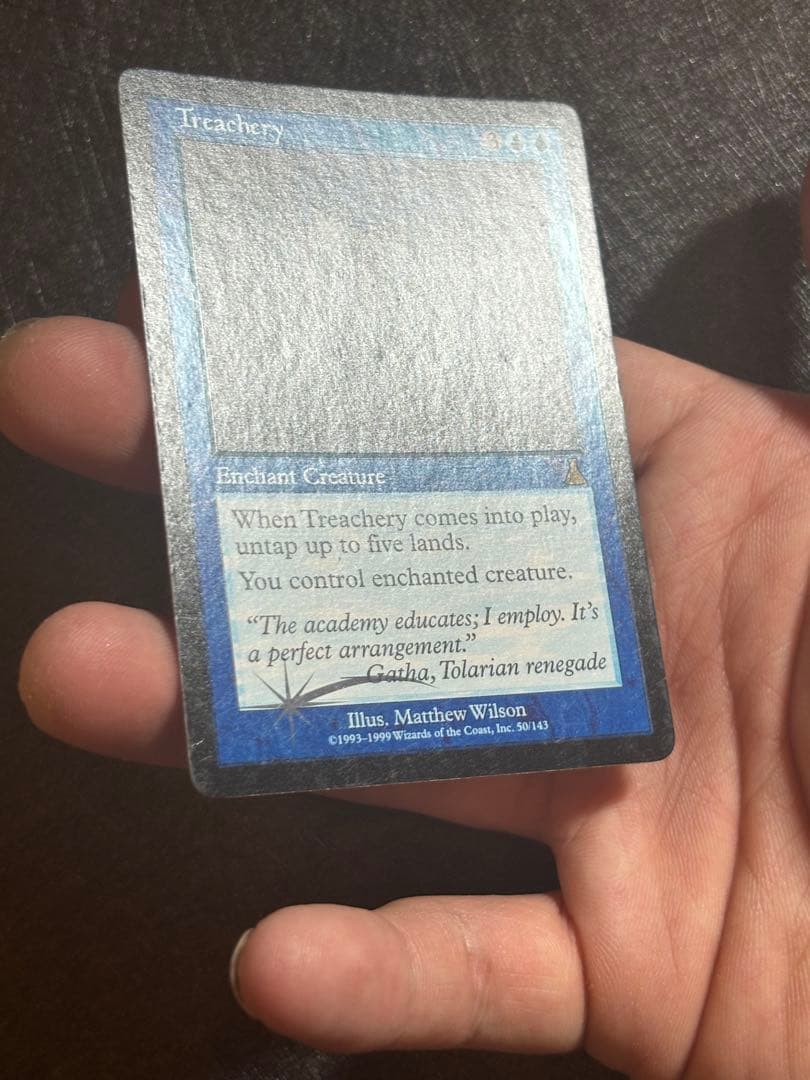 mtg 再録禁止 不実/Treachery UDS版　英語　foil