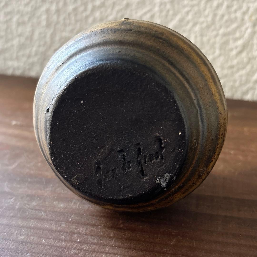 オランダ ヴィンテージ陶器 オイルランプ 花器 一輪挿し オブジェ 卓上ランプ