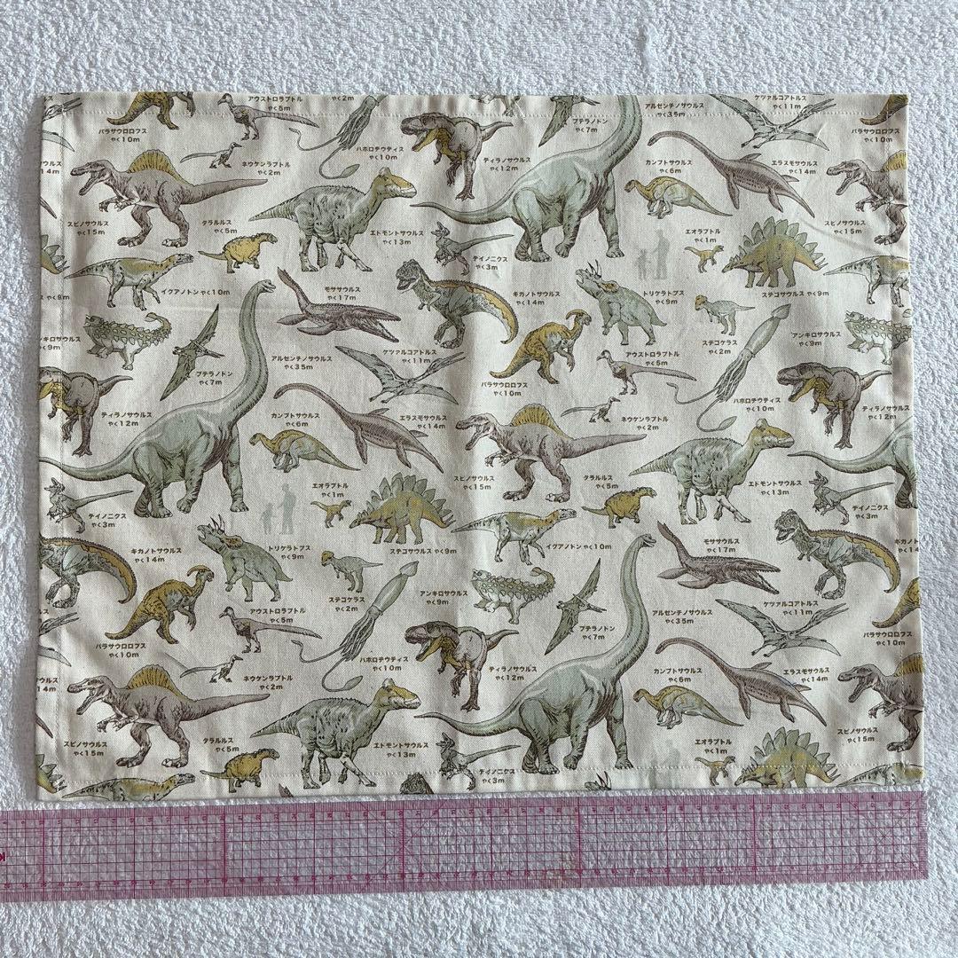 002 恐竜 給食セット×5枚　小学校 ランチョンマット ネームタグ 入学 給食