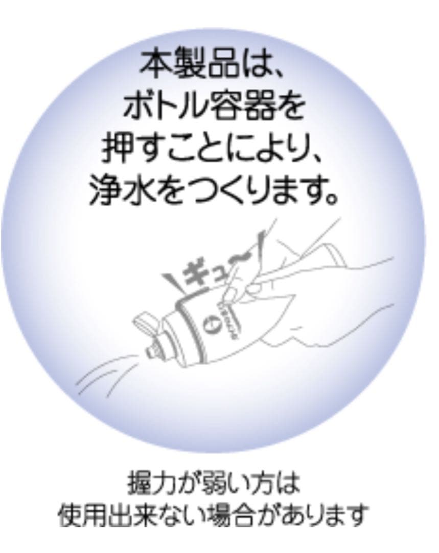 【新品】ガイアの水135ガイアライトボトル｜浄水 携帯用 プッシュ式 オレンジ