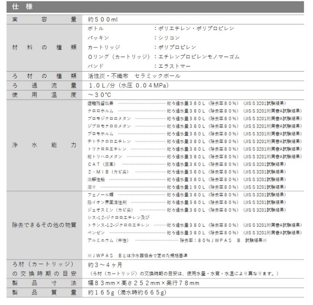 【新品】ガイアの水135ガイアライトボトル｜浄水 携帯用 プッシュ式 オレンジ