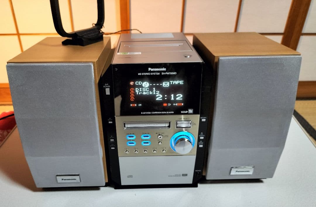 panasonicミニコンポSA-PM700MDリモコン取扱い説明書付き