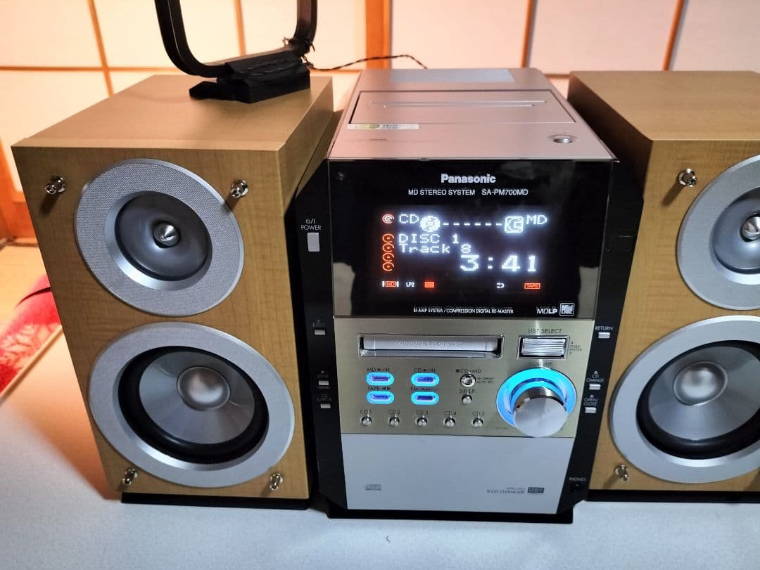 panasonicミニコンポSA-PM700MDリモコン取扱い説明書付き