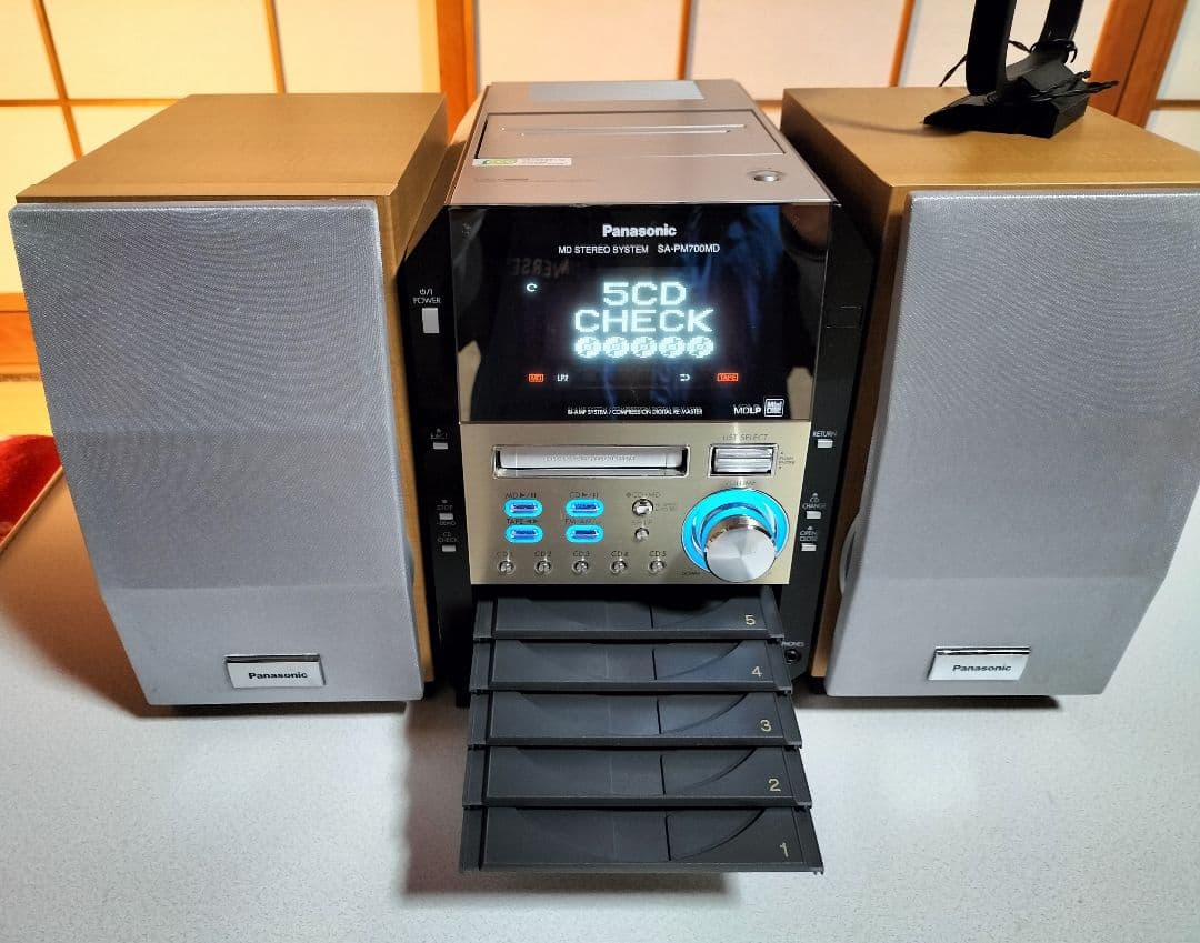 panasonicミニコンポSA-PM700MDリモコン取扱い説明書付き
