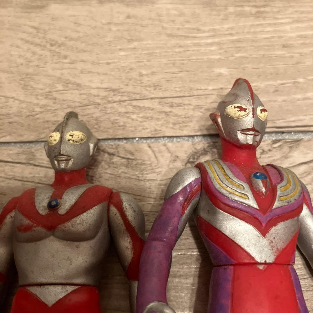 E-5 昭和レトロ ウルトラマン ソフビ 6体セット 当時物 ビンテージ