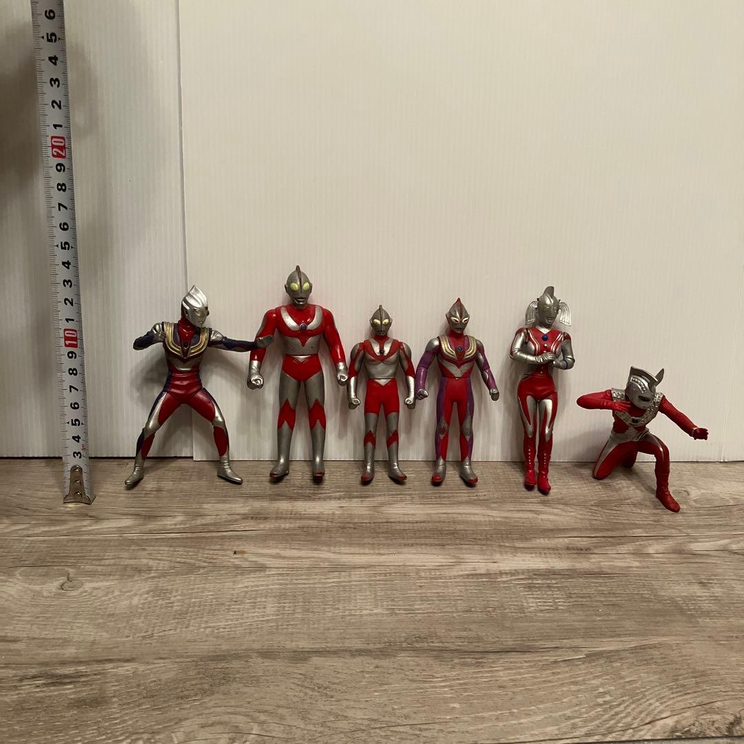 E-5 昭和レトロ ウルトラマン ソフビ 6体セット 当時物 ビンテージ