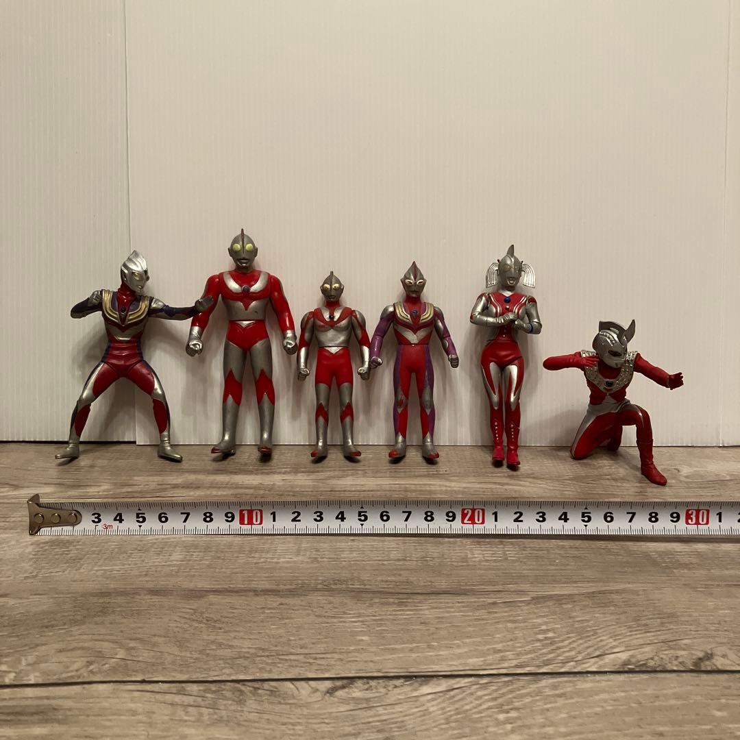 E-5 昭和レトロ ウルトラマン ソフビ 6体セット 当時物 ビンテージ