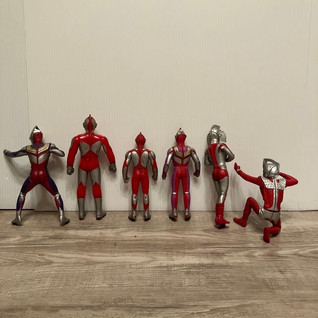E-5 昭和レトロ ウルトラマン ソフビ 6体セット 当時物 ビンテージ