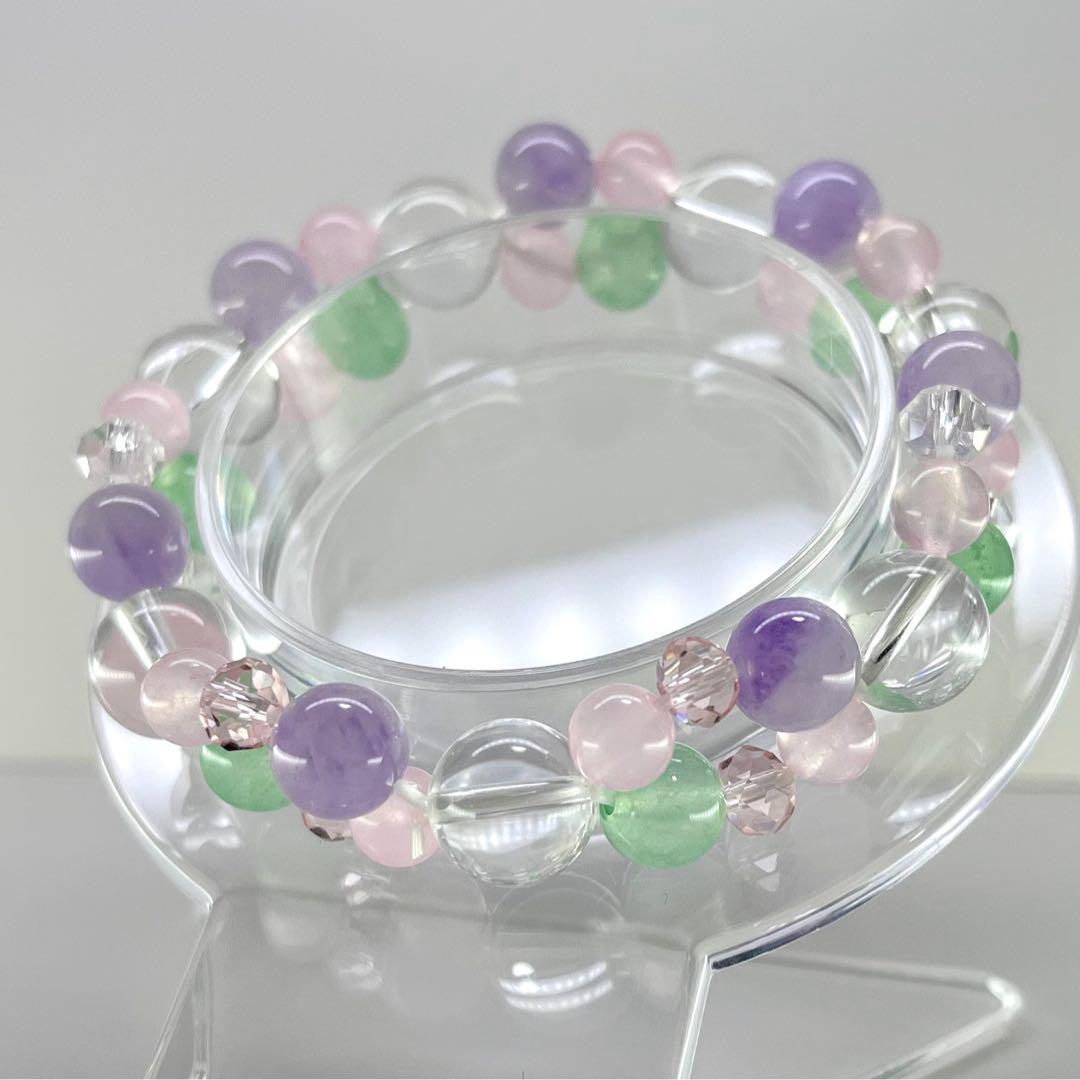 大天使ラファエルのブレスレット / 天然石 / 春色 / ラベンダーアメジスト