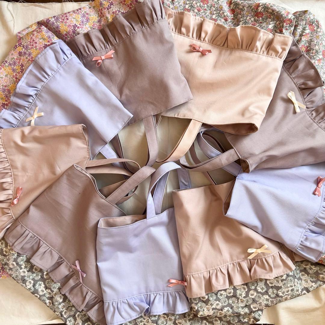 入園入学グッズ　ハンドメイドオーダー受付　セット　レッスンバッグ給食袋　女の子