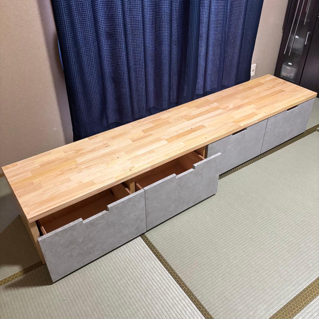 ハンドメイド　引き出し収納付きベンチ・シェルフオーダー受け付けます。