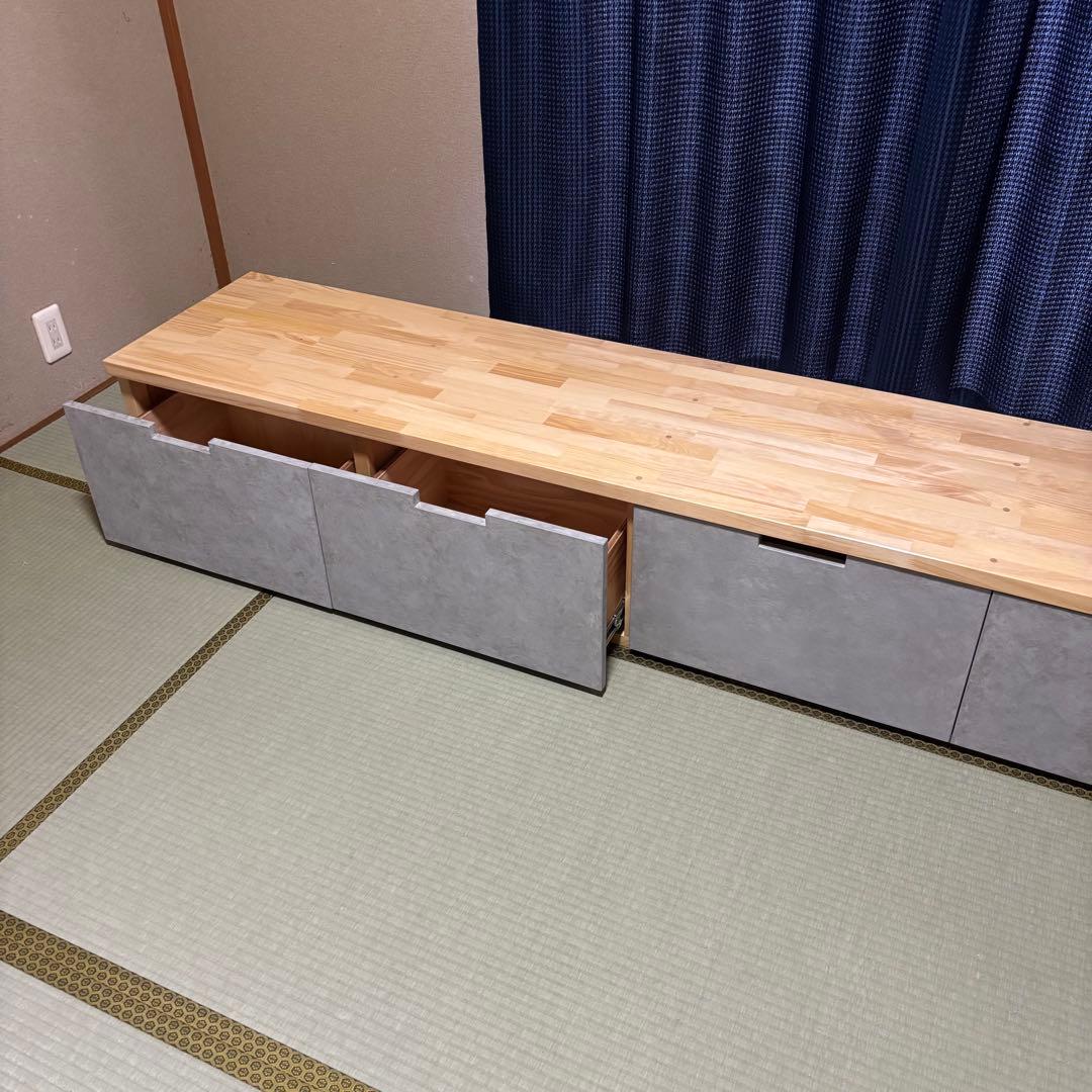 ハンドメイド　引き出し収納付きベンチ・シェルフオーダー受け付けます。