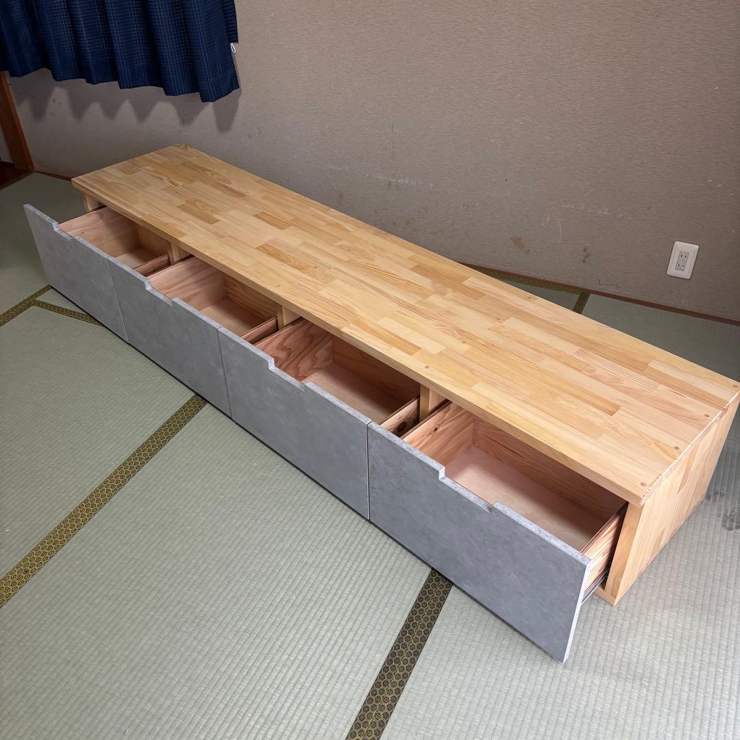 ハンドメイド　引き出し収納付きベンチ・シェルフオーダー受け付けます。