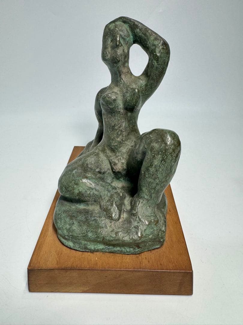 梅原 龍三郎 造 ブロンズ 裸婦像 田島順三 鋳造 岡村多聞堂製 共箱・栞付