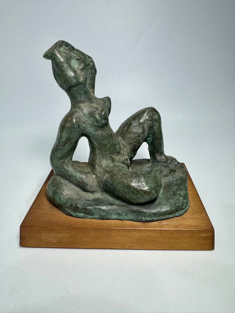 梅原 龍三郎 造 ブロンズ 裸婦像 田島順三 鋳造 岡村多聞堂製 共箱・栞付