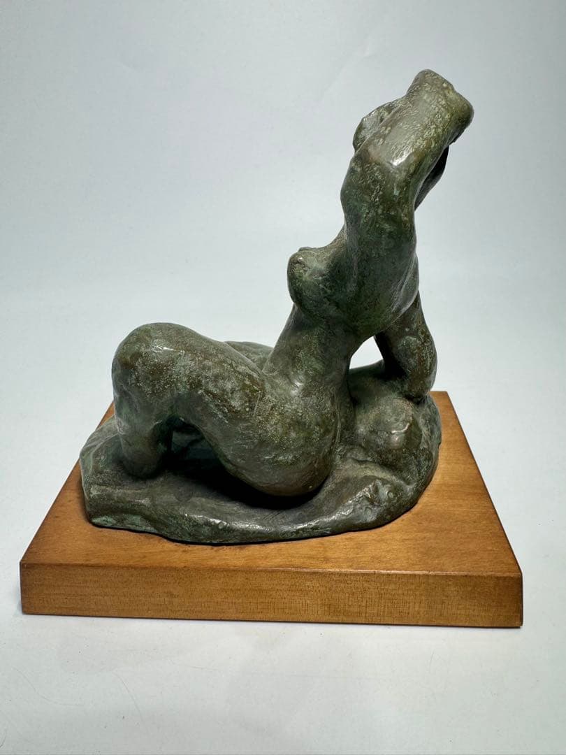 梅原 龍三郎 造 ブロンズ 裸婦像 田島順三 鋳造 岡村多聞堂製 共箱・栞付