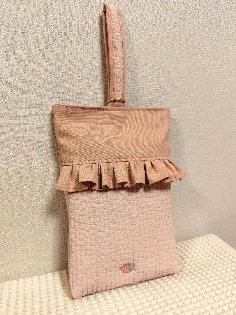 ★eさま専用★刺繍ヌビ生地　レッスンバッグ　シューズバッグ　巾着大