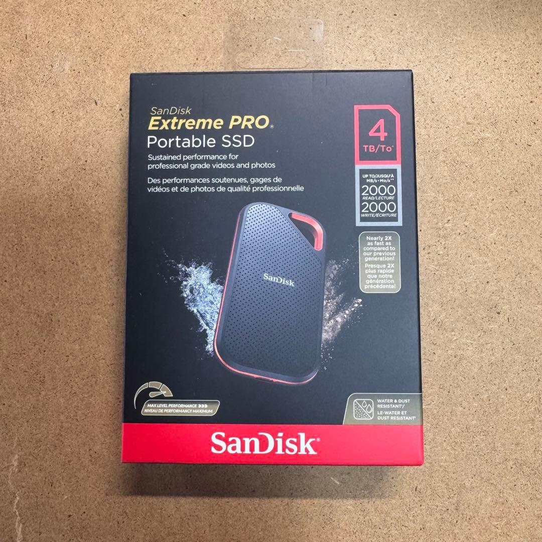 SanDisk Extreme PRO 4TB ポータブルSSD