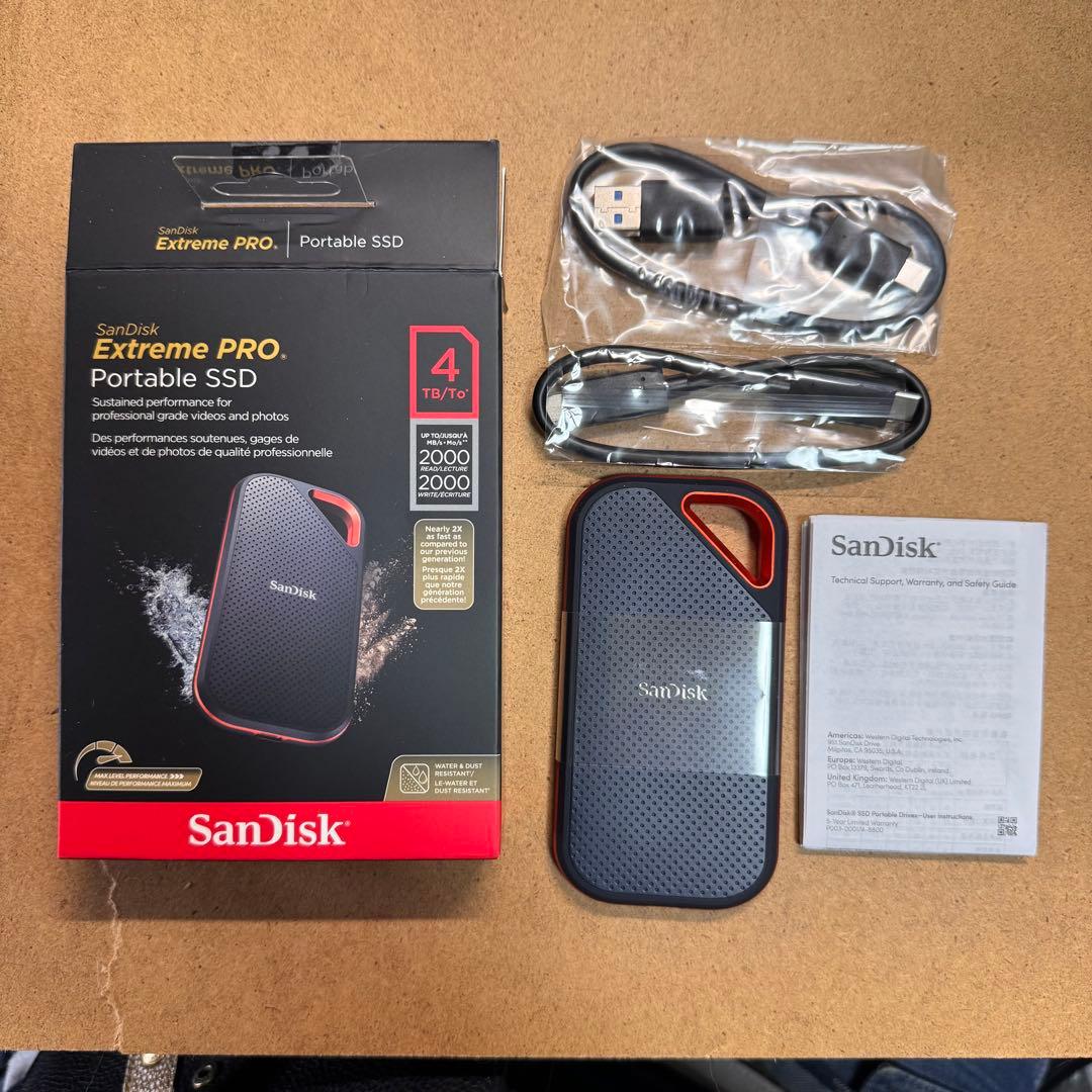 SanDisk Extreme PRO 4TB ポータブルSSD