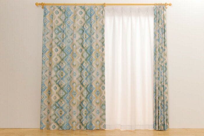 【新品】カーテン ドレープ インディゴ モダン 遮熱 遮音 遮光 1級 日本製