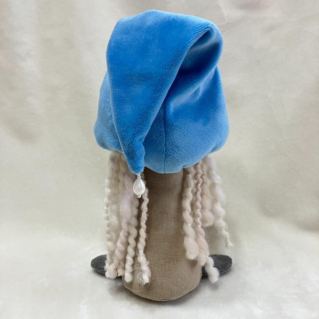 【感謝価格】カプチーノ色の髪の妖精：コーヒー染め豆本を抱くノーム/一点物