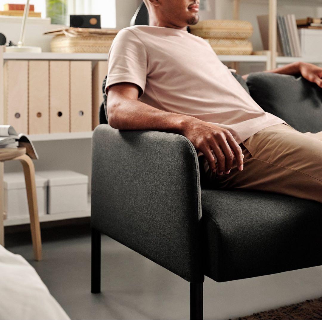 【本当の最終値引き】ダークグレー 2人掛けソファ モダン【IKEA】