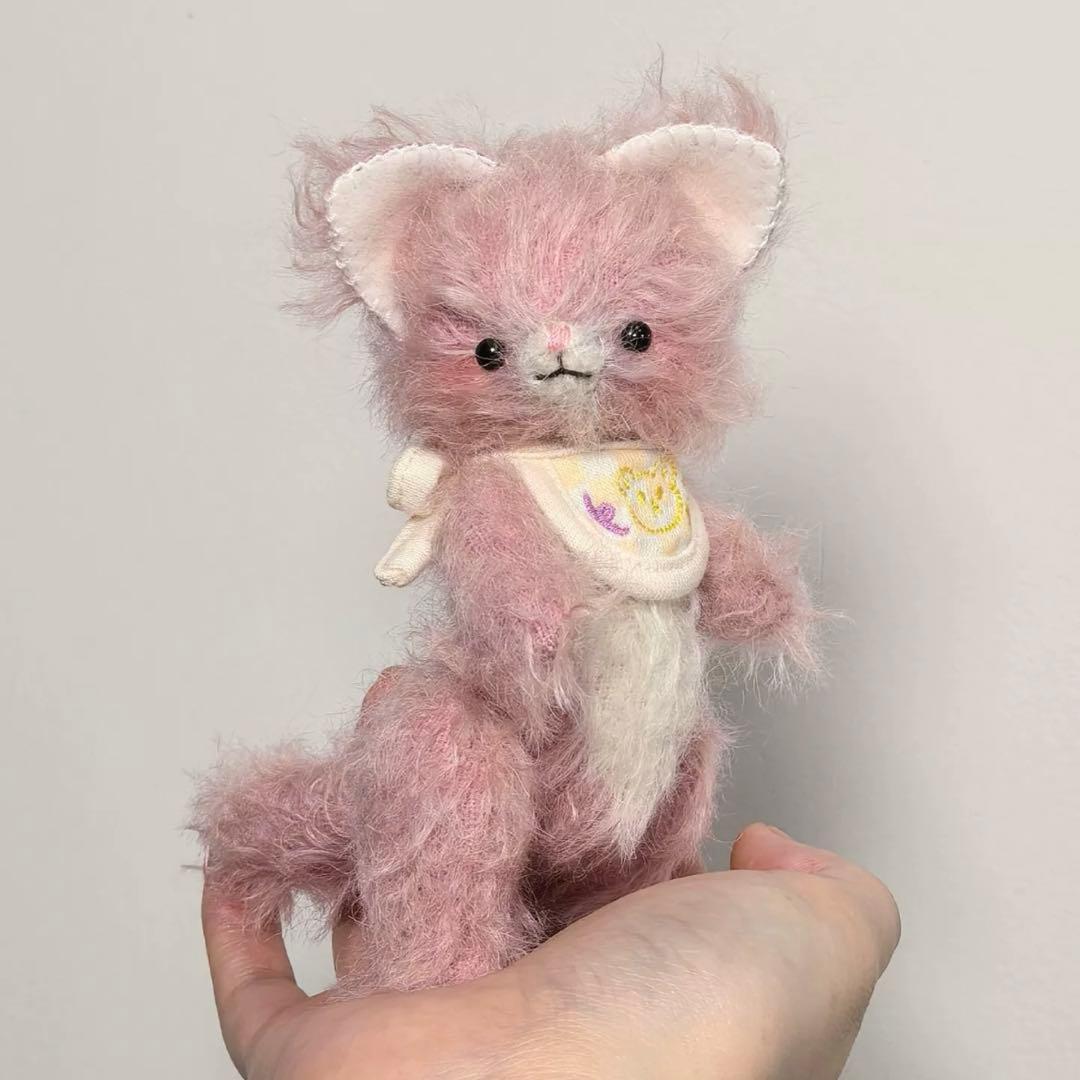 梅色の仔猫ちゃん アーティストベア ぬいぐるみ 海外作家様 ハンドメイド