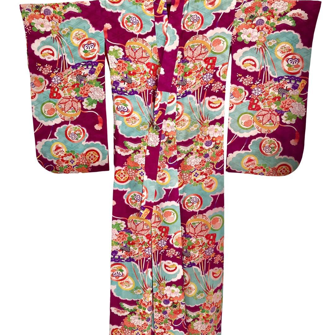 アンティーク　女の子　子供着物　アンティーク着物　ジュニア　袴にも　NO2