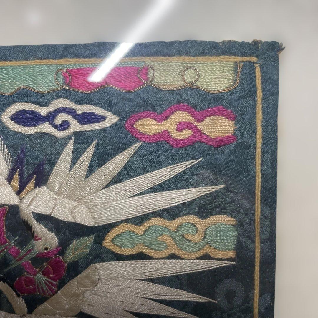 朝鮮　李朝　刺繍額