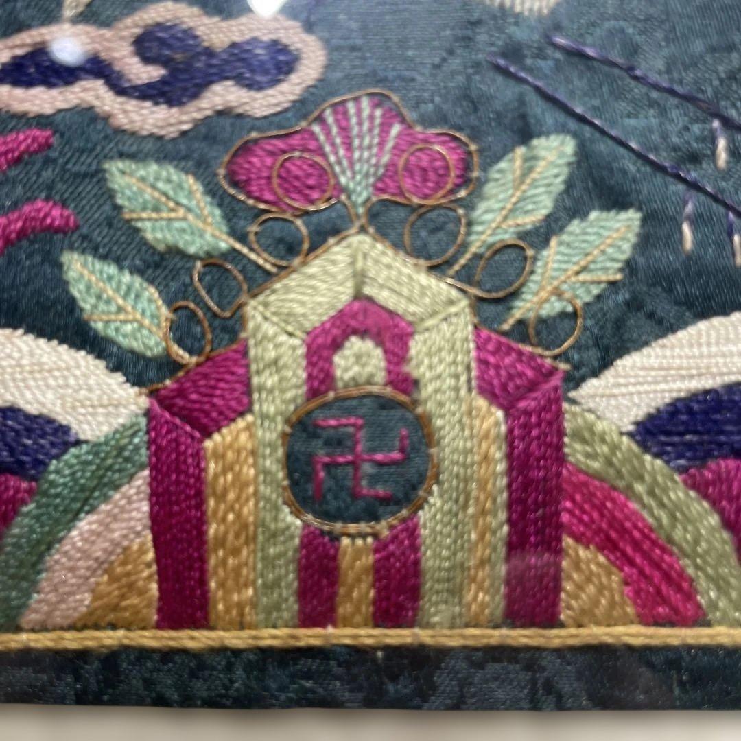 朝鮮　李朝　刺繍額