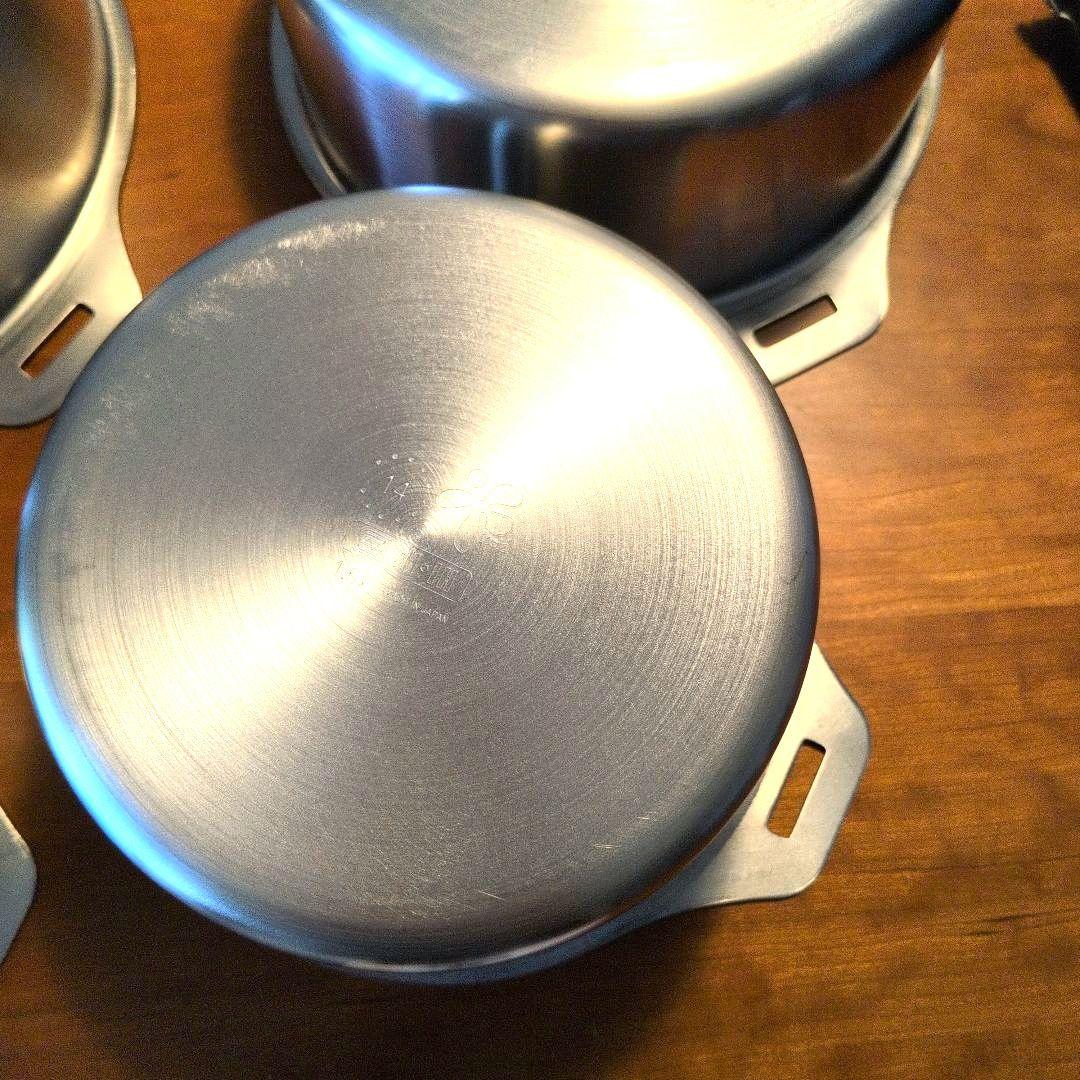 未使用美品　燕三条　EM-8282　ハンドル着脱式鍋4点セット