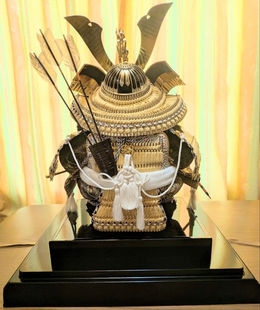 五月人形 おぼこ大将 ケース付き 正絹 平安清玉作　引き取りのみ