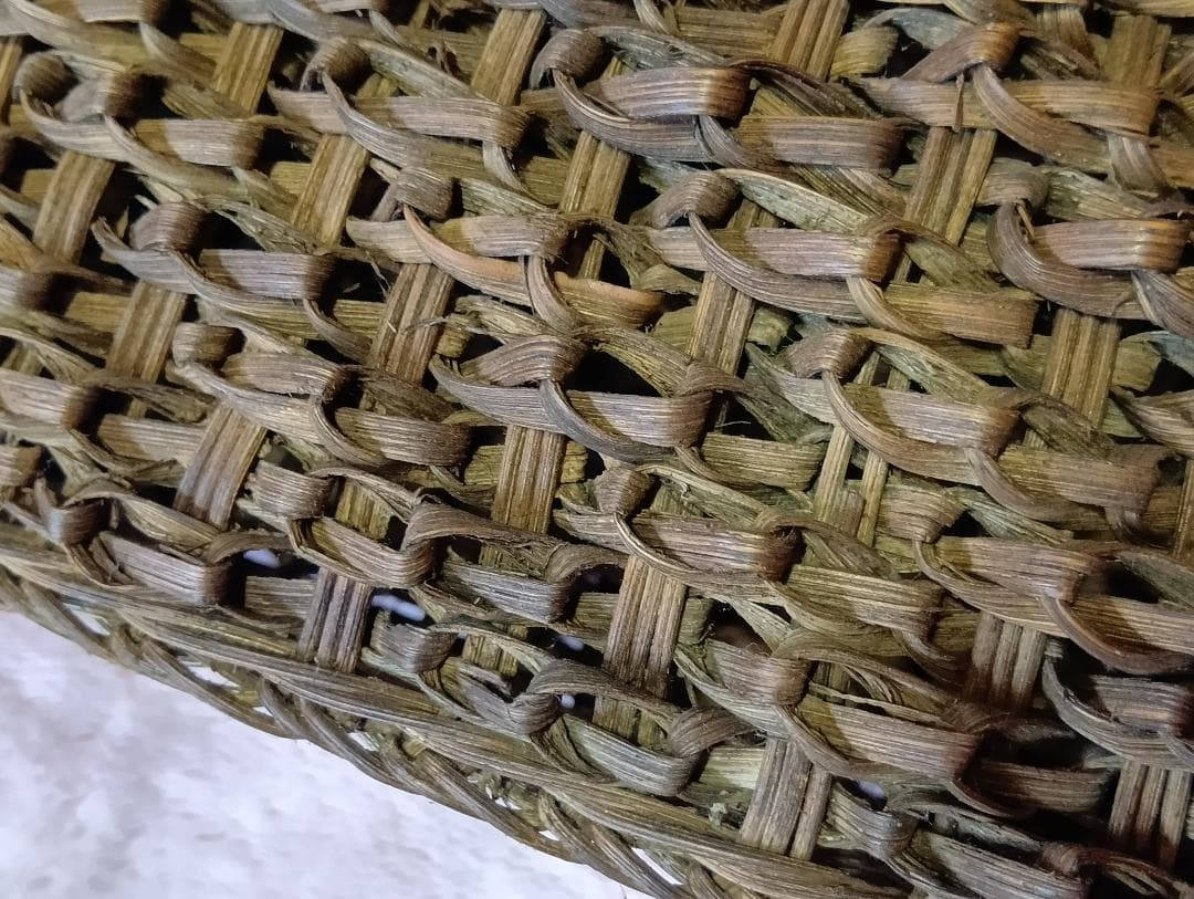 葡萄蔓 変わり編み カゴバック / 31cm x 15cm x 34cm