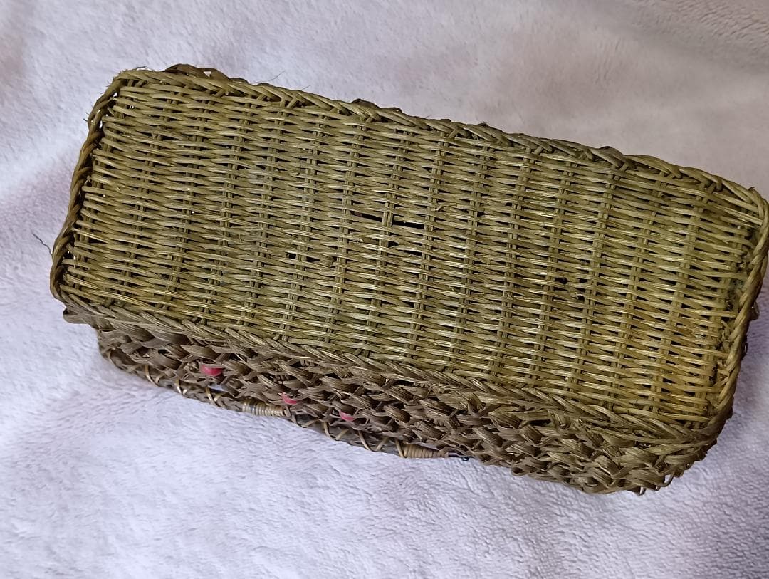 葡萄蔓 変わり編み カゴバック / 31cm x 15cm x 34cm