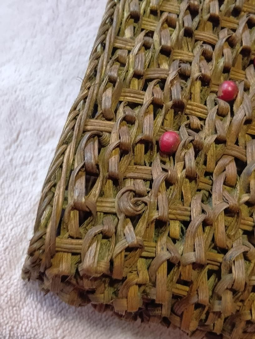 葡萄蔓 変わり編み カゴバック / 31cm x 15cm x 34cm