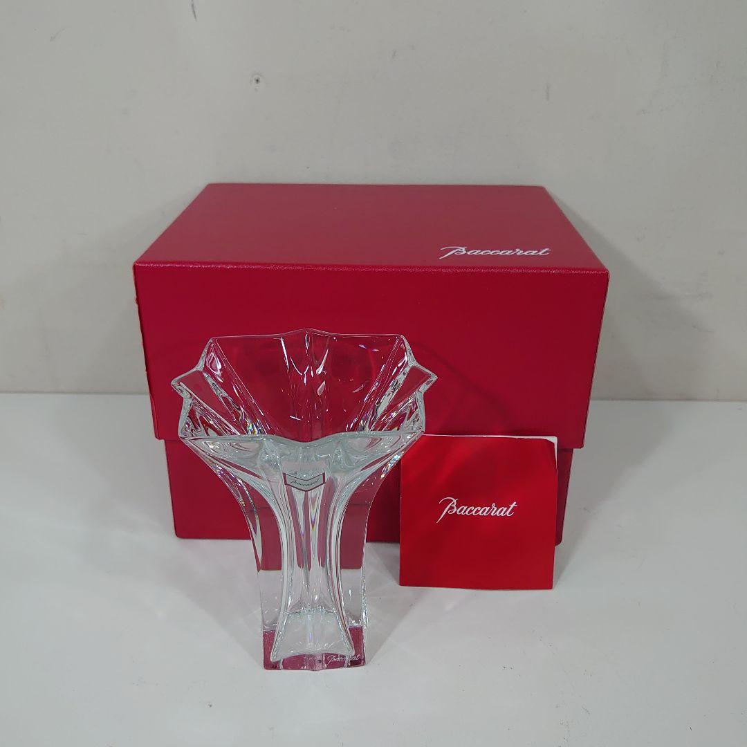 Baccarat バカラ クリスタルフラワーベース 高さ約13cm