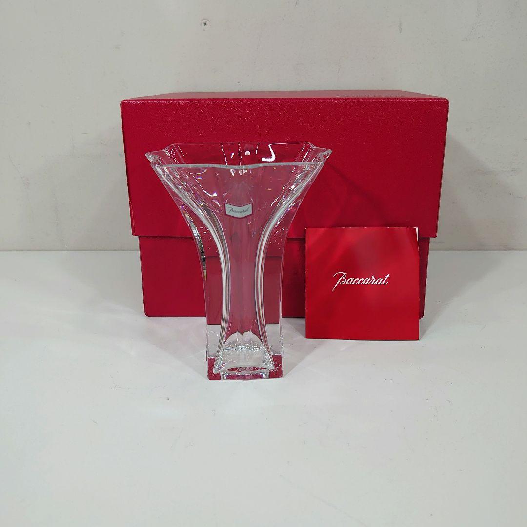 Baccarat バカラ クリスタルフラワーベース 高さ約13cm