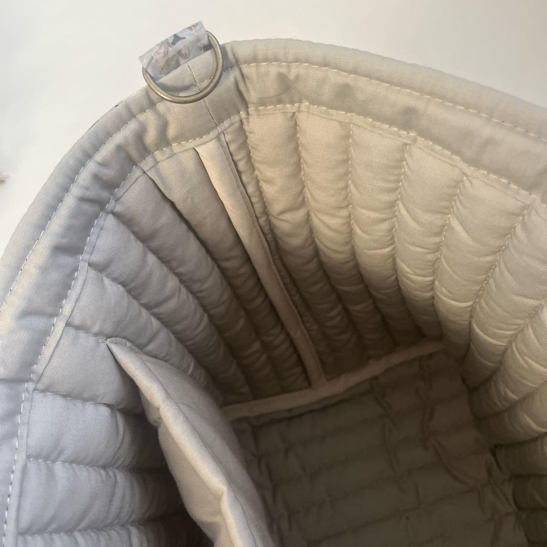 モモタロウ　リバティ　キルト特大トートバッグ　アーカイブギンガム　グレー