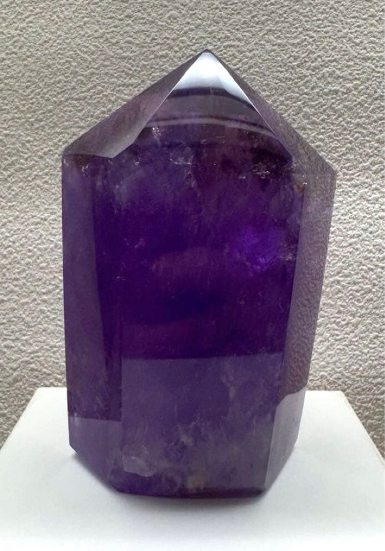 【アメジスト】天然石 六角柱 レインボー 原石 タワー型 約625g