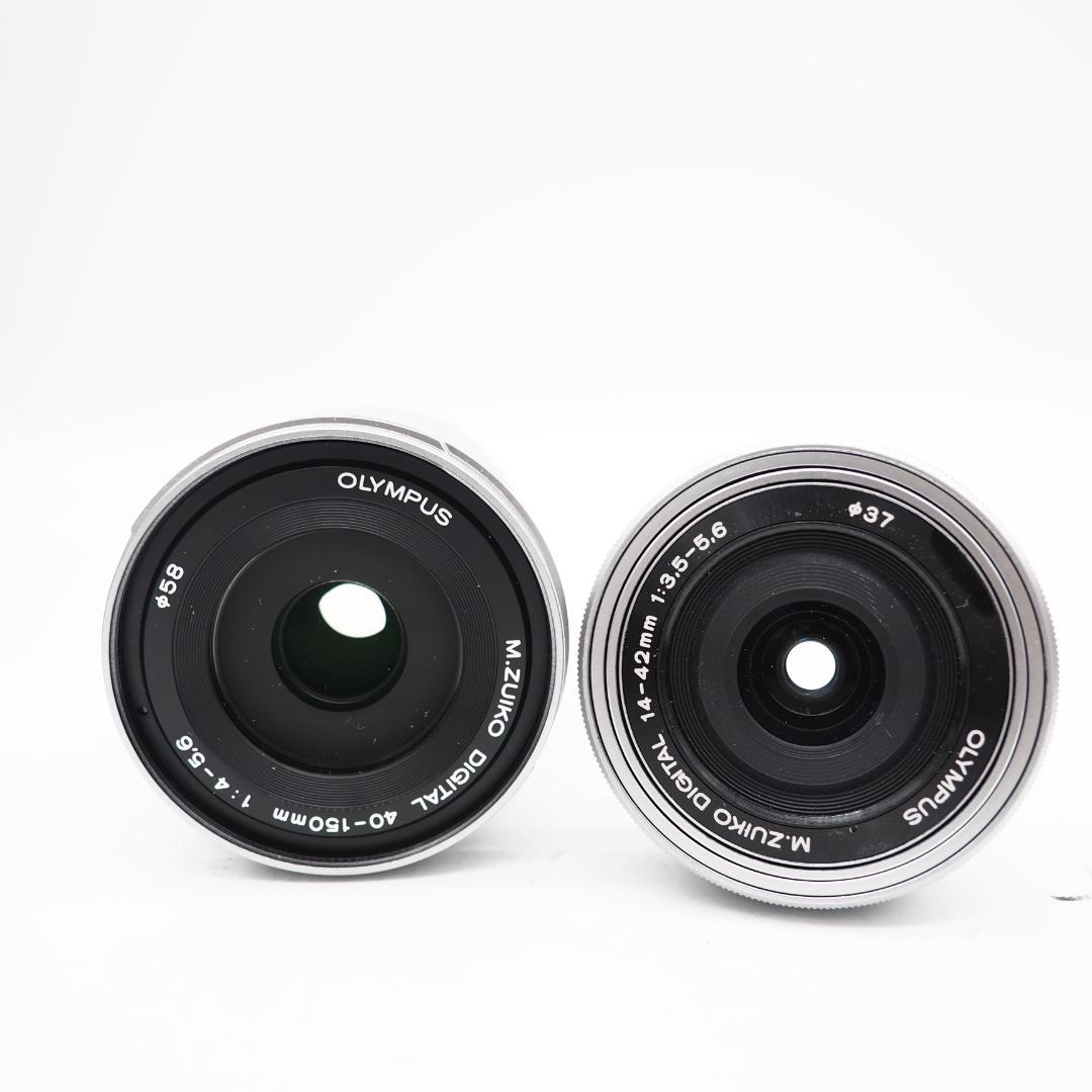 OLYMPUS PEN E-PL10 ミラーレス一眼 ホワイト ダブルレンズ