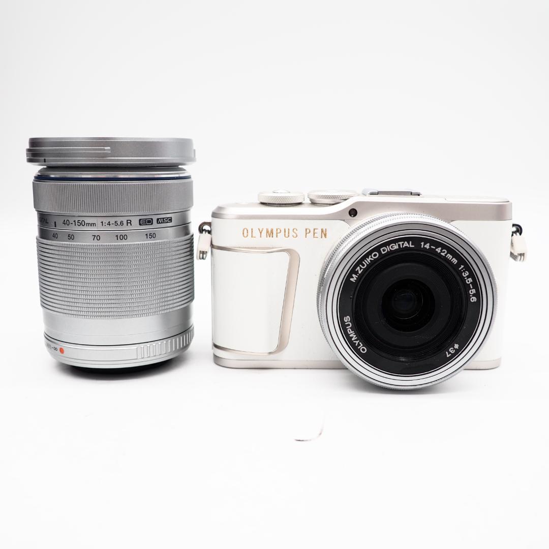 OLYMPUS PEN E-PL10 ミラーレス一眼 ホワイト ダブルレンズ