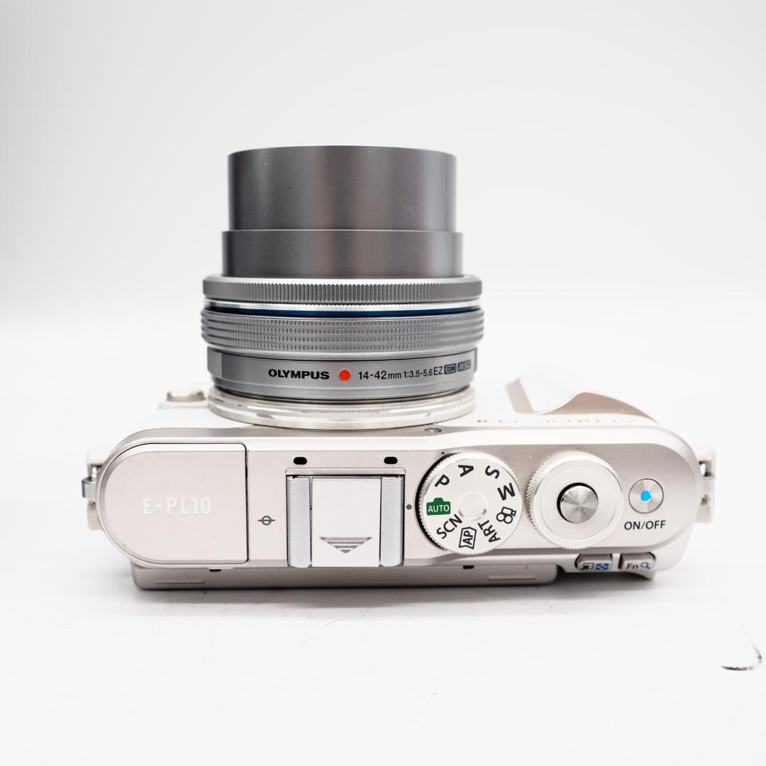 OLYMPUS PEN E-PL10 ミラーレス一眼 ホワイト ダブルレンズ