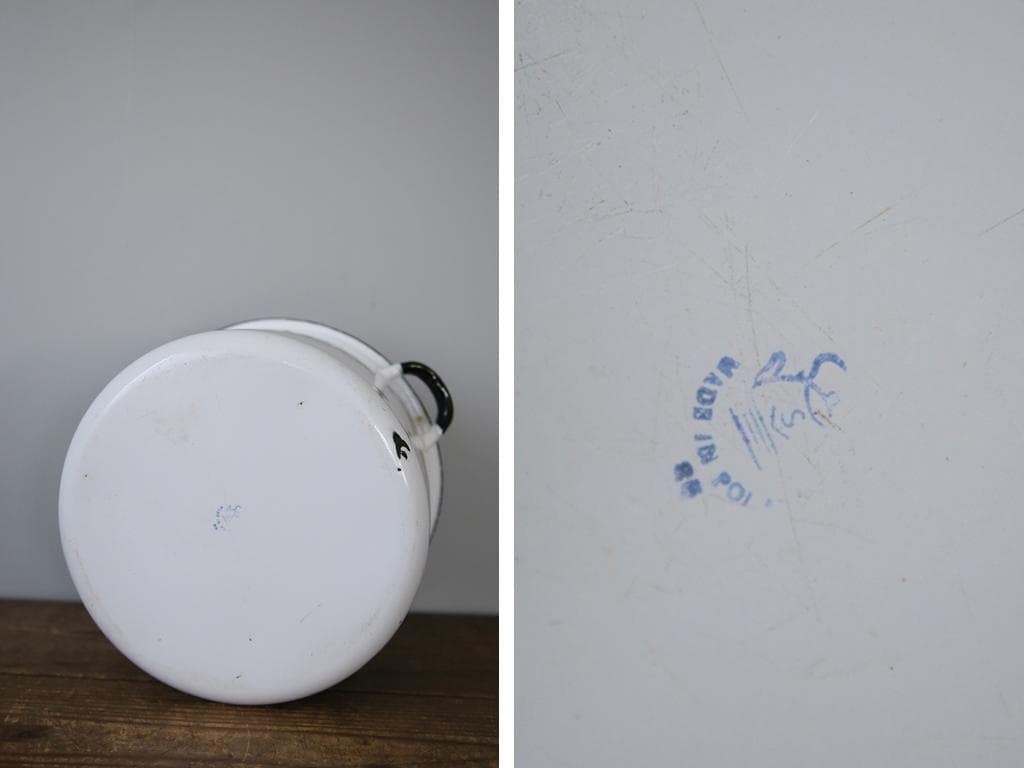 英国アンティーク琺瑯製ブレッド缶/ホーローキャニスター/米びつ(81-199-3