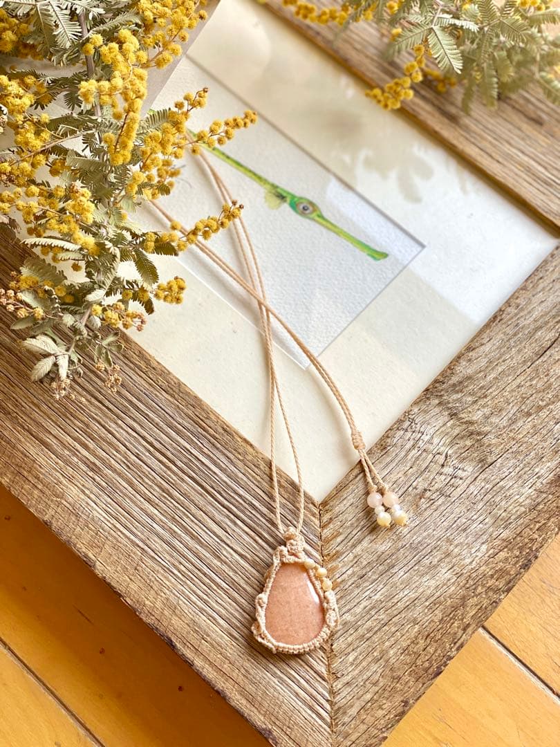 チャクラヒーリング＊ヒーラーの作るお守りアクセサリー/天然石マクラメネックレス