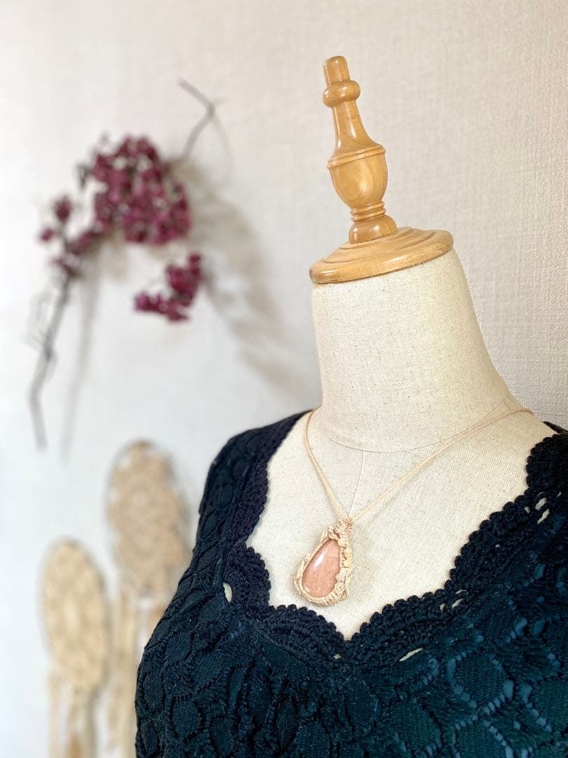 チャクラヒーリング＊ヒーラーの作るお守りアクセサリー/天然石マクラメネックレス